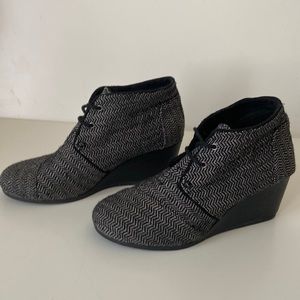 Toms chukka wedge - tweed